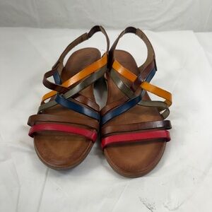 Valeria's leather multicolor sandal size 8.5